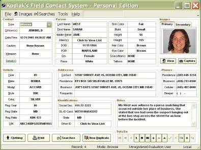 Download Police Field Contact Manager U3 Version
