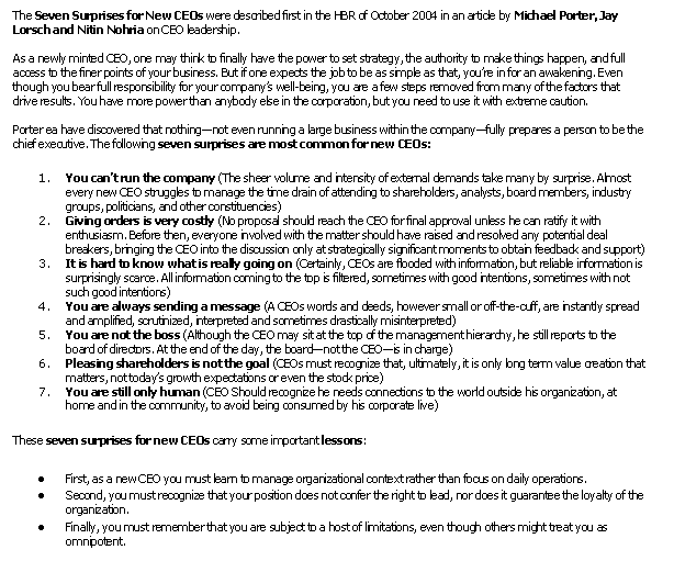 Porters Seven Surprises (MBA)