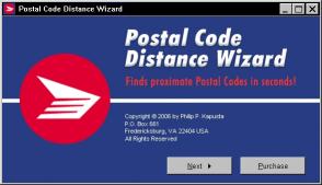 Download Postal Code Distance Wizard