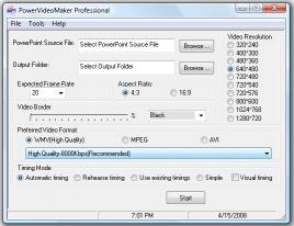 Download PowerVideoMaker for PowerPoint 2000