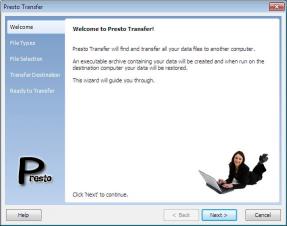 Download Presto Transfer IE and Windows Mail