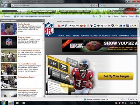 Download Pro Football IE Browser Theme