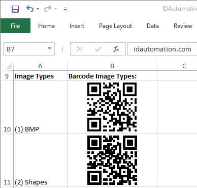 QR-Code Native Excel Barcode Generator by IDAutomation