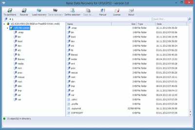 Download Raise Data Recovery for UFS/UFS2