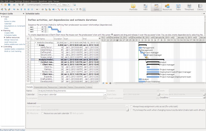 Download RationalPlan Multi Project for Linux