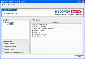 Download Recover Data for Outlook Express