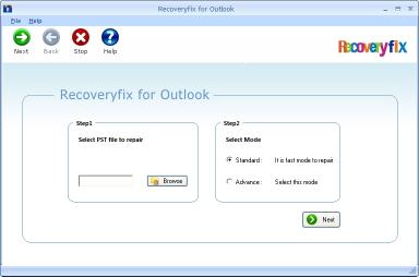 Download RecoveryFix for Outlook PST Repair