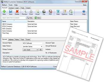 Download Reflect Free CRM Customer Database