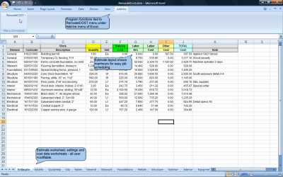 Download RemodelCost Estimator for Excel