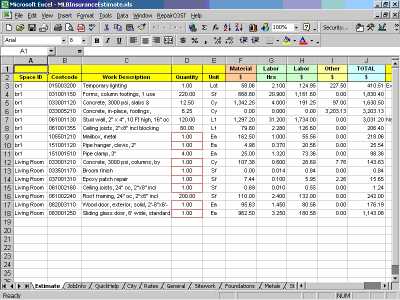 Download RepairCost Estimator for Excel