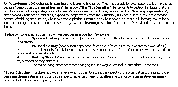 Senge Learning Disciplines (MEGA)
