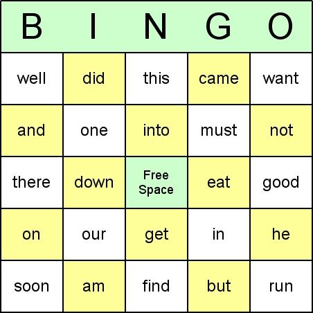 Download Sight Word Bingo