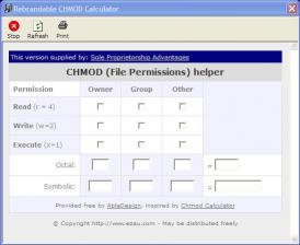 Download Sole Proprietorship CHMOD Calculator
