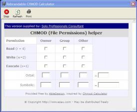 Download Solo Professionals CHMOD Calculator