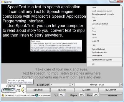 Download SpeakText with Natural Voice Options