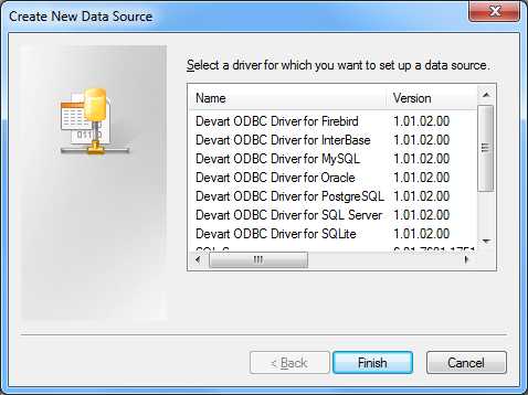 SQLite ODBC driver (32/64 bit)