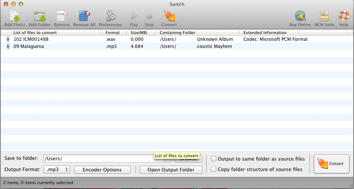 Audio format converter mac