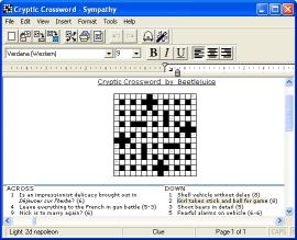 Download Sympathy Crossword Construction