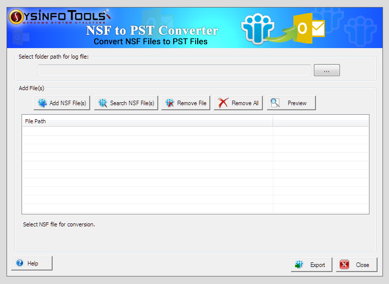 free convert nsf to pst tool