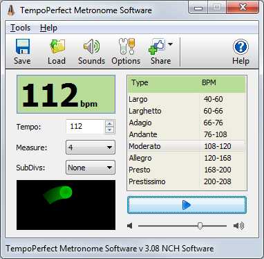 TempoPerfect Metronome Software Free