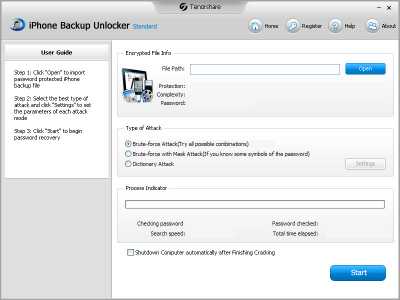 Tenorshare iPhone Backup Unlocker Standard