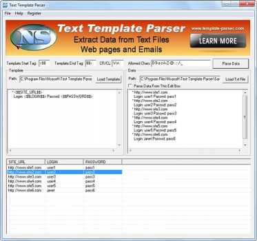 Download Text Template Parser
