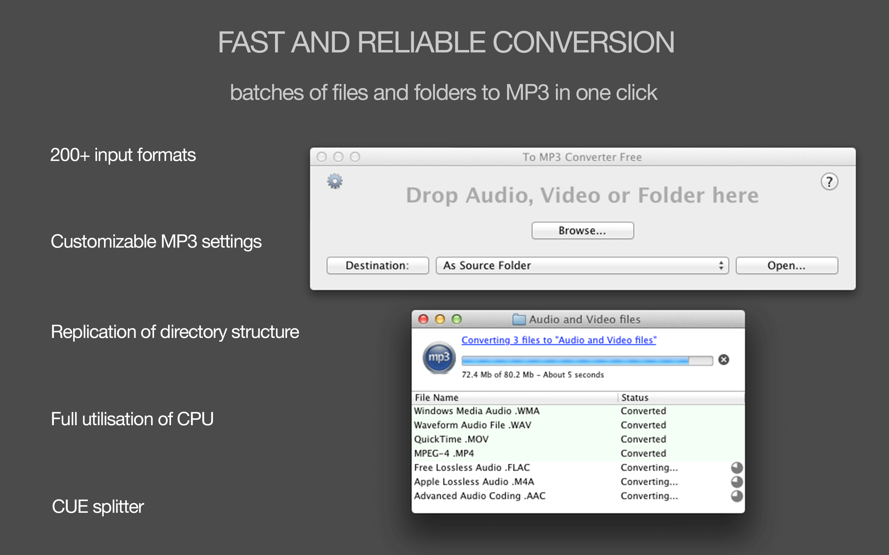 osx wav to mp3