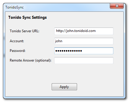 tonido sync app failed to launch