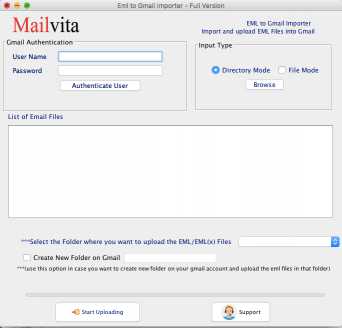 ToolsCrunch Mac EML to Gmail Importer