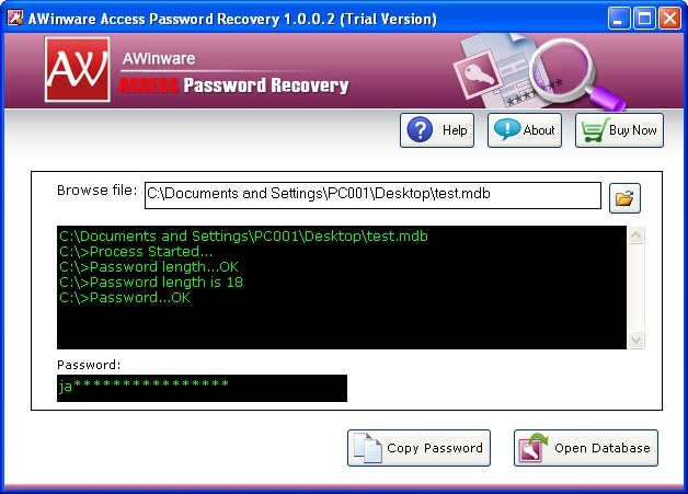 ms access password finder
