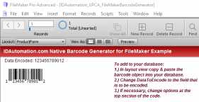 UPC EAN Filemaker Barcode Generator
