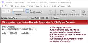 USPS IMb Filemaker Barcode Generator