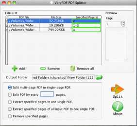 VeryPDF PDF Splitter for Mac