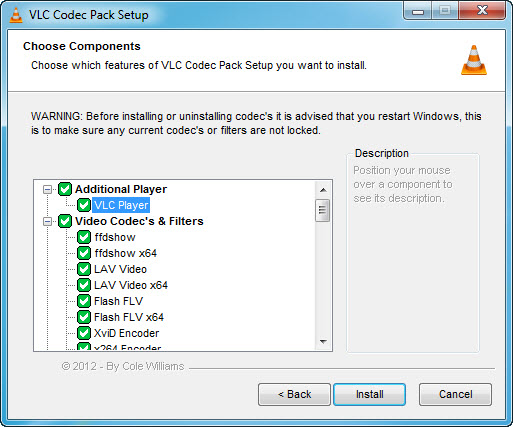 codecs for windows media player vlc