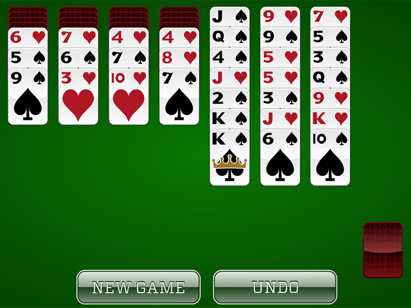 2 suit spider solitaire with hints and undo