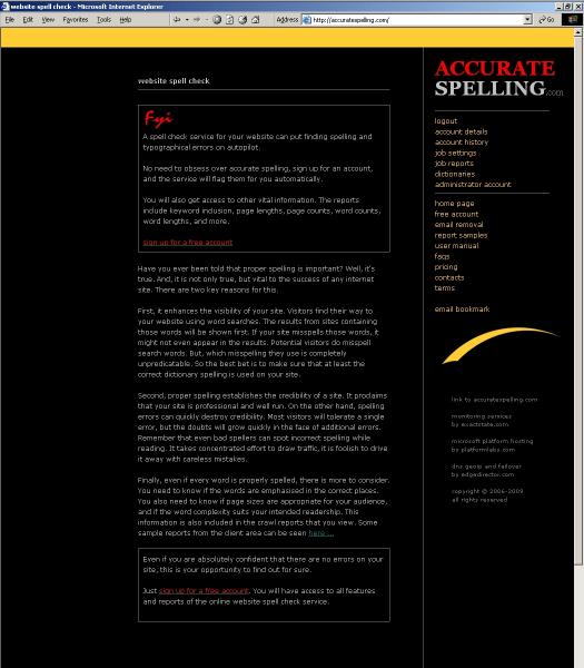 Download WEB SITE SPELL CHECK SERVICE