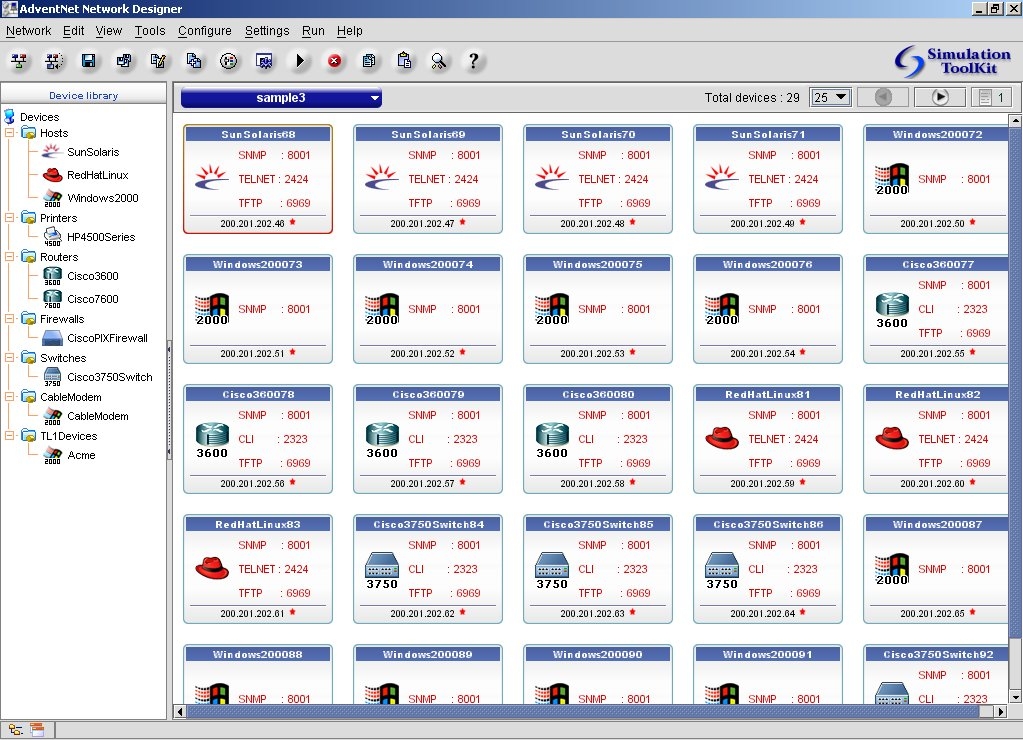 Hp network simulator установка