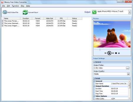 Download Weeny Free Video Converter