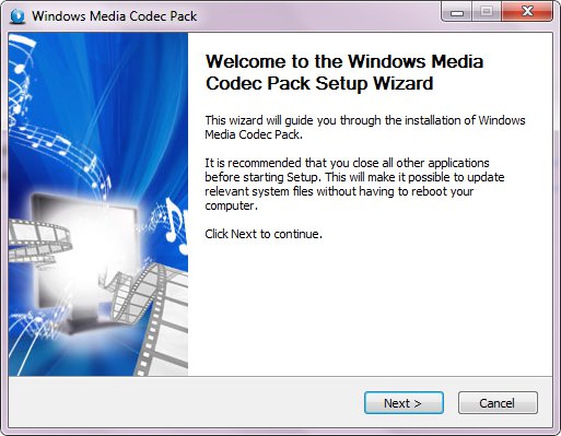 códec de Windows Media Player compatible con vista