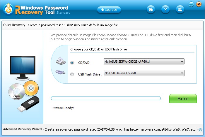 windows password recovery tool key