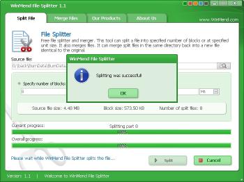 Download WinMend File Splitter