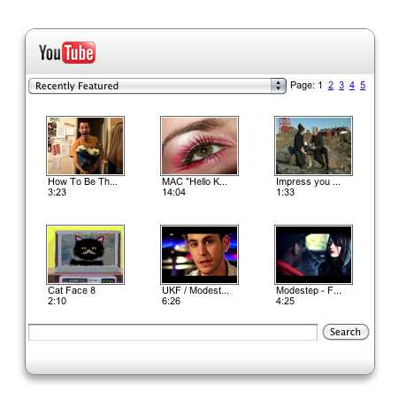 YouTube Widget for Mac