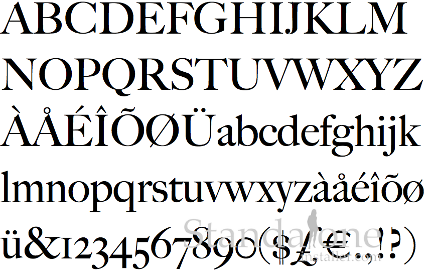 caslon font letters
