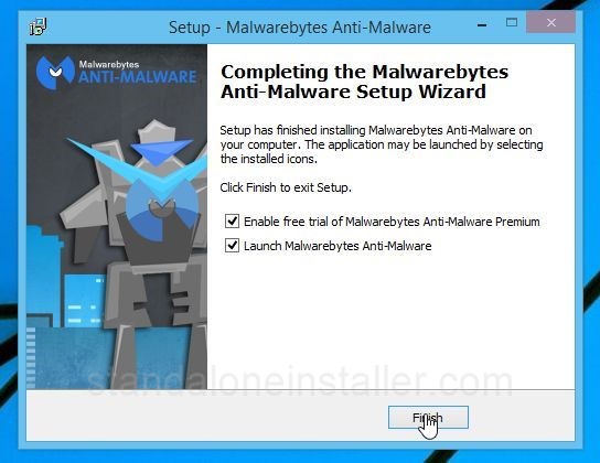 Malwarebytes Anti-Malware Setup Finish