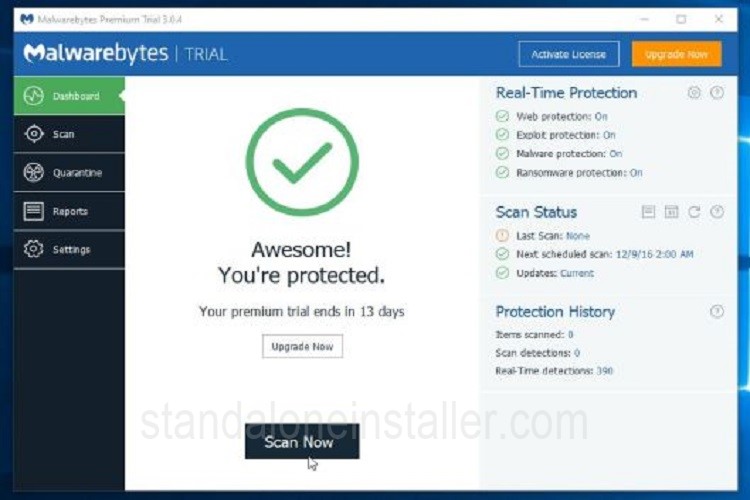 Malwarebytes Scan