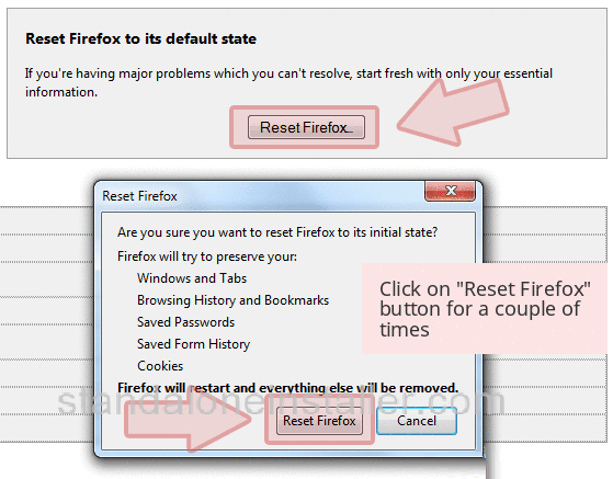 Reset Firefox Default
