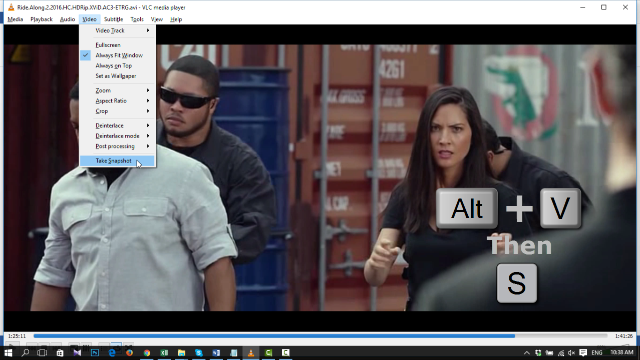 Take Snapshot in VLC Media Player