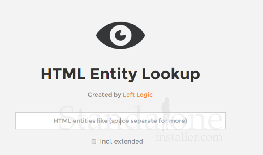 HTML Entity Character Lookup