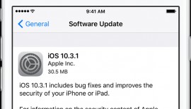 Apple iOS 10.3.1 is Now Available