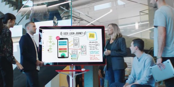 Google’s Jamboard is an all-new 55-inch 4K touchscreen whiteboard ideal for team collaboration in
